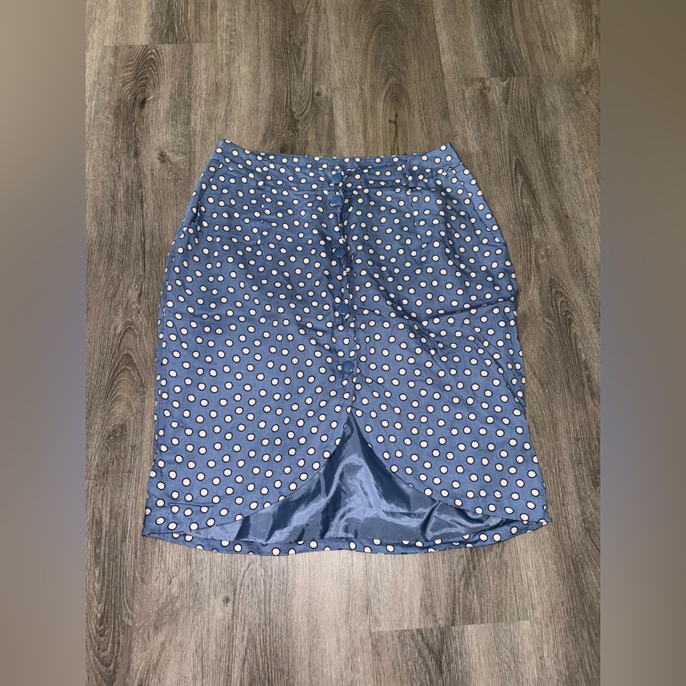 Blue Polkadot Skirt